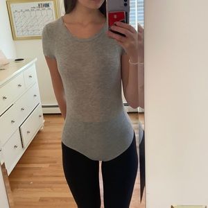 Grey American eagle T-shirt bodysuit